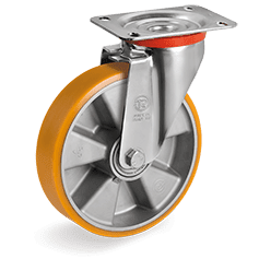 Серия 65AL Въртящи колела на NL планка, полиуретан/алуминий - Tellure Rota