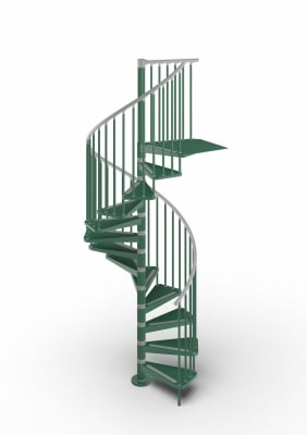 Интериорна метална вита стълба Gamia Metal диаметър 140 см, зелен Green (RAL 6000) RINTAL