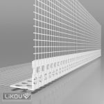  2.5м PVC ъгъл с мрежа 8х12 см (50 бр/кашон) - 116.1225.50 LIKOV