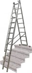 3x9 CORDA Трираменна алуминиева стълба със стълбищна функция - 033390 KRAUSE