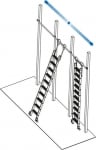 1x6 Рафтова стълба със система от кръгли тръбни релси Ø 30 mm Stabilo - 819314 KRAUSE