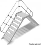 2x8 Crossover Алуминиево Стълбище  с площадка, наклон 45° - 826077 KRAUSE