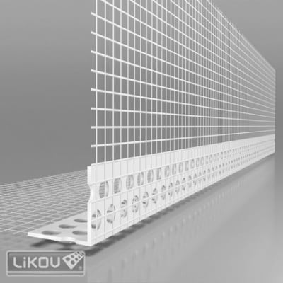 2.5м PVC ъгъл с Оранжева мрежа 10х15 см (50 бр/кашон) - 117.1525.04 LIKOV