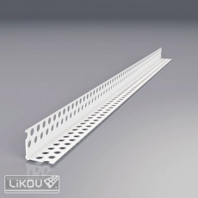 2.5м PVC ъгъл заоблен ръб изтъняващ 24х24х0.3 мм (50бр/кашон) - 788.25 LIKOV