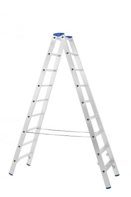2x9 Двустранна алуминиева стълба PROFI - A04ANP/225  STS 