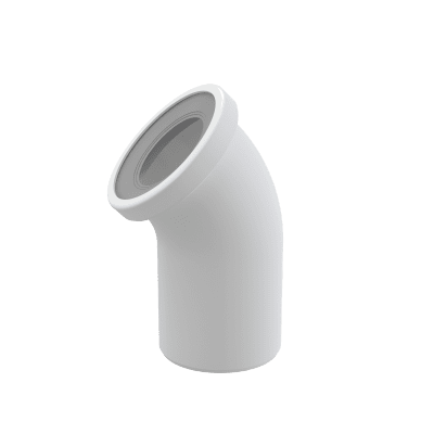 Маншон пластмасов за WC  – дъга 45° - A90-45 Alca