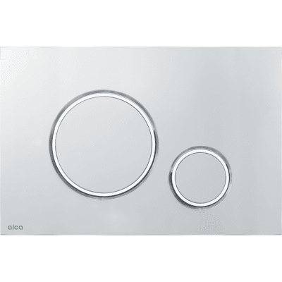 Бутон THIN за вгр.тоал.казанче - ХРОМ-МАТ/ Полиран хром пръстен - M772 Alca