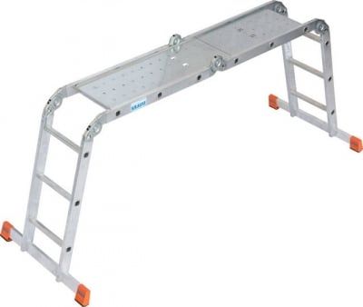 4x3 MULTIMATIC Многофункционална алуминиева стълба с метална платформа - 120687 KRAUSE