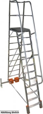 10 стъпала VARIO COMPACT Сгъваема едностранна платформена стълба ОСНОВА 1440 мм. - 833167 KRAUSE
