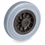 Серия 22 Колела с иглен лагер, сива гума/полипропилен - Tellure Rota Ф80мм.