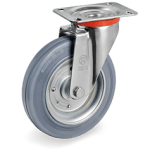 Серия 23 Въртящи колела на NL планка, сива гума/стомана - Tellure Rota