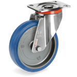 Серия 73 INOX Въртящи колела на усилена PX планка, гума Sigma Elastic/полиамид - Tellure Rota