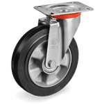 Серия 72AL Въртящи колела на NL планка, гума Sigma Elastic/алуминий - Tellure Rota