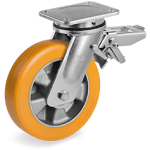 Серия 65HT Въртящи колела на EE MHD планка/спирачка, полиуретан/алуминий - Tellure Rota