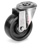Серия 67 INOX, +300°С Високотемпературни колела с отвор на NLX вилка, фенолна гума - Tellure Rota  Ф80мм.