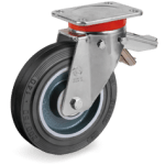 Серия 72GH Въртящи колела на Extra-heavy EP планка/спирачка, гума Sigma Elastic/чугун - Tellure Rota