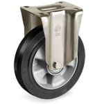 Серия 72AL Стационарни колела на усилена P планка, гума Sigma Elastic/алуминий - Tellure Rota