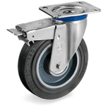 Серия 72GH Въртящи колела на M планка/спирачка, гума Sigma Elastic/чугун - Tellure Rota