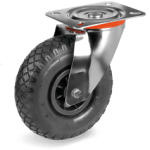 Серия 82 Пневматични колела 2.0 бара, Въртящи на NL планка, 4 пластова гума/полипропилен - Tellure Rota