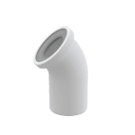 Маншон пластмасов за WC  – дъга 45° - A90-45 Alca