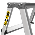 2x3 Двустранна, битова алуминиева стълба 125kg - DD3  DRABEST 
