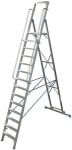 1x14 STABILO -Складова стълба с голяма платформа 500х450мм.-14 стъпала - 127846 KRAUSE